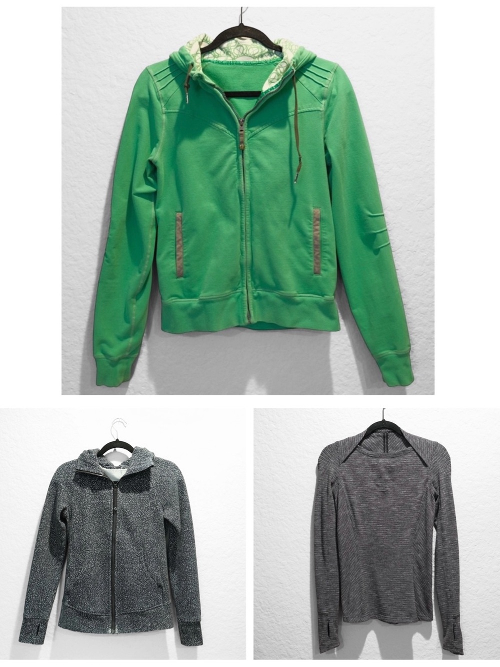 Lululemon Lot of 3 Size 4 - Two Hoodies and One Long Sleeve Top